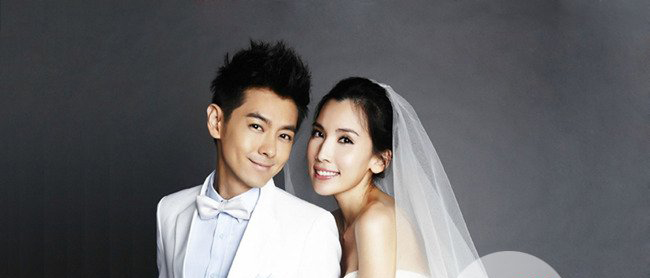 林志颖老婆陈若仪结婚照图片 两人在一起的确是很幸福的