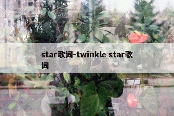 star歌词-twinkle star歌词